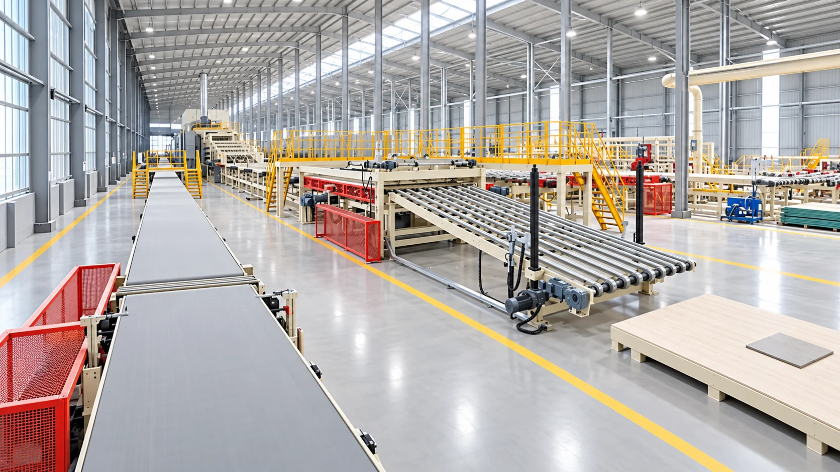 Gypsum board production
