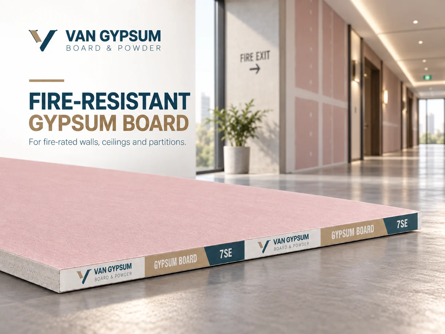 Fire-resistant gypsum board