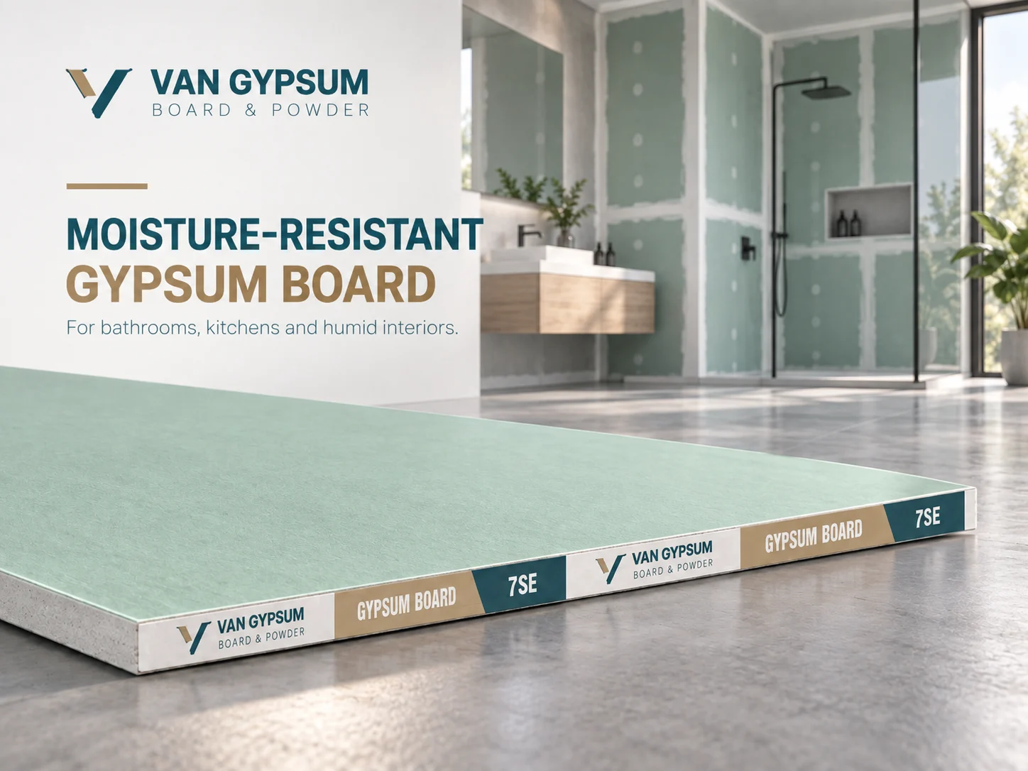 Moisture-resistant gypsum board